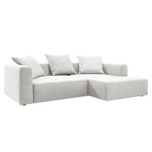 Ecksofa Heaven Casual Webstoff Stoff TCU: 0 pure white - Longchair davorstehend rechts - Keine Funktion