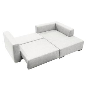 Ecksofa Heaven Casual Webstoff Stoff TCU: 0 pure white - Longchair davorstehend rechts - Schlaffunktion - Bettkasten