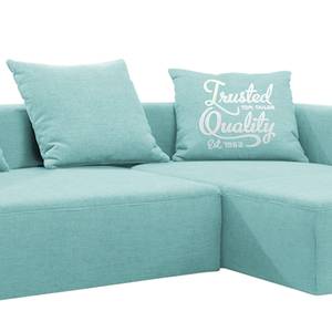 Ecksofa Heaven Casual Webstoff Stoff TBO: 56 ice blue - Longchair davorstehend rechts - Keine Funktion