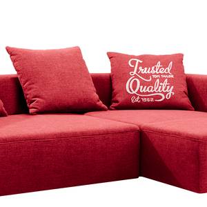 Canapé d'angle Heaven Casual XL Tissu - Rouge - Méridienne courte à droite (vue de face) - Sans fonction