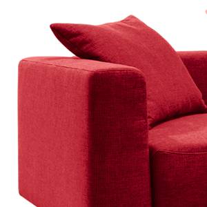Ecksofa Heaven Casual XL Webstoff Rot - Longchair davorstehend rechts - Keine Funktion