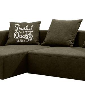 Canapé d'angle Heaven Casual XL Tissu - Marron - Méridienne courte à gauche (vue de face) - Fonction couchage - Coffre de lit