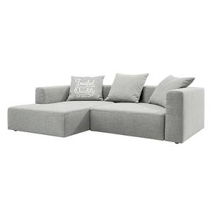 Hoekbank Heaven Casual XL Platina - Longchair vooraanzicht links - Slaapfunctie - Opbergruimte