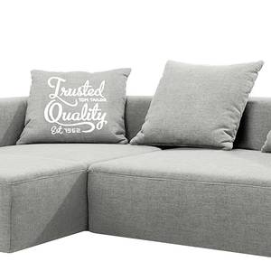 Ecksofa Heaven Casual XL Webstoff Platin - Longchair davorstehend links - Schlaffunktion - Bettkasten