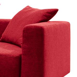 Ecksofa Heaven Casual XL Webstoff Rot - Longchair davorstehend links - Keine Funktion