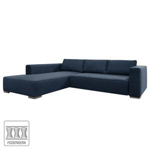 Hoekbank Heaven Colors Style M geweven stof - Stof TCU: 16 navy blue - Longchair vooraanzicht links - Geen functie