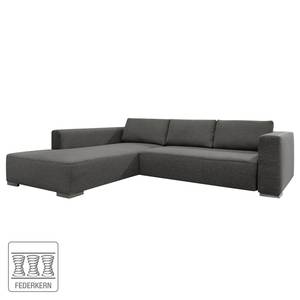 Ecksofa Heaven Colors Style M Webstoff Stoff TCU: 19 pencil grey - Longchair davorstehend links - Keine Funktion