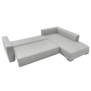 Ecksofa Heaven Colors Style M Webstoff Stoff TCU: 9 light grey - Longchair davorstehend rechts - Schlaffunktion - Bettkasten