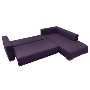 Ecksofa Heaven Colors Style M Webstoff Stoff TCU: 47 very purple - Longchair davorstehend rechts - Schlaffunktion - Bettkasten