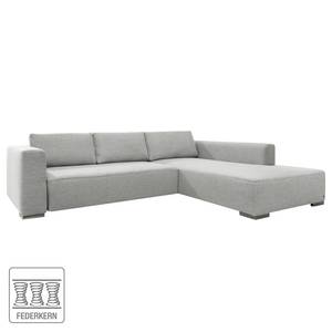 Ecksofa Heaven Colors Style M Webstoff Stoff TCU: 9 light grey - Longchair davorstehend rechts - Keine Funktion