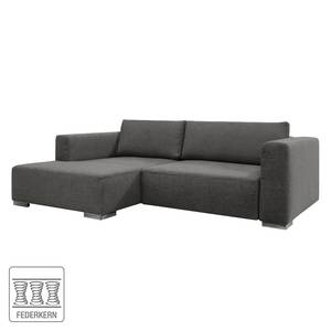 Ecksofa Heaven Colors Style S Webstoff Stoff TCU: 19 pencil grey - Longchair davorstehend links - Keine Funktion