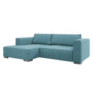 Ecksofa Heaven Colors Style S Webstoff Stoff TCU: 6 fresh blue - Longchair davorstehend links - Keine Funktion