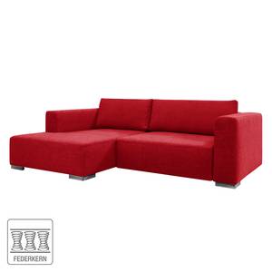 Ecksofa Heaven Colors Style S Webstoff Stoff TCU: 7 warm red - Longchair davorstehend links - Keine Funktion