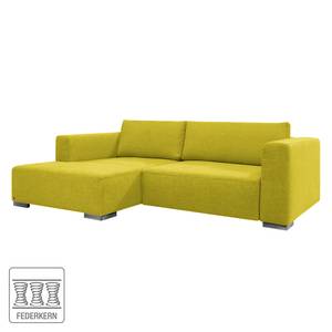 Canapé d'angle Heaven Colors Style S Tissu - Tissu TCU : 5 cool lemon - Méridienne courte à gauche (vue de face) - Sans fonction