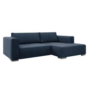 Ecksofa Heaven Colors Style S Webstoff Stoff TCU: 16 navy blue - Longchair davorstehend rechts - Schlaffunktion