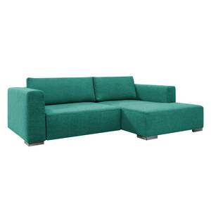 Ecksofa Heaven Colors Style S Webstoff Stoff TCU: 3 ocean blue - Longchair davorstehend rechts - Schlaffunktion