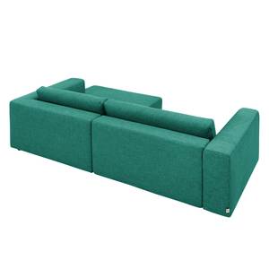 Ecksofa Heaven Colors Style S Webstoff Stoff TCU: 3 ocean blue - Longchair davorstehend rechts - Schlaffunktion