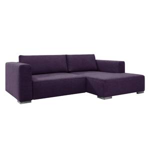 Ecksofa Heaven Colors Style S Webstoff Stoff TCU: 47 very purple - Longchair davorstehend rechts - Schlaffunktion