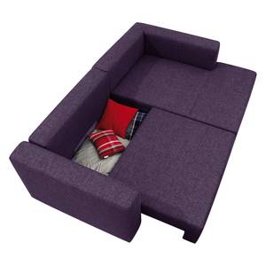 Ecksofa Heaven Colors Style S Webstoff Stoff TCU: 47 very purple - Longchair davorstehend rechts - Schlaffunktion