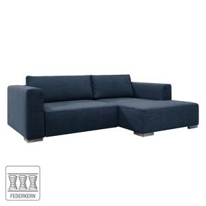 Canapé d'angle Heaven Colors Style S Tissu - Tissu TCU : 16 navy blue - Méridienne courte à droite (vue de face) - Sans fonction