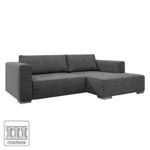 Ecksofa Heaven Colors Style S Webstoff Stoff TCU: 19 pencil grey - Longchair davorstehend rechts - Keine Funktion