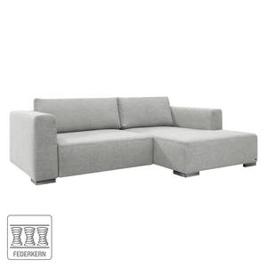 Ecksofa Heaven Colors Style S Webstoff Stoff TCU: 9 light grey - Longchair davorstehend rechts - Keine Funktion