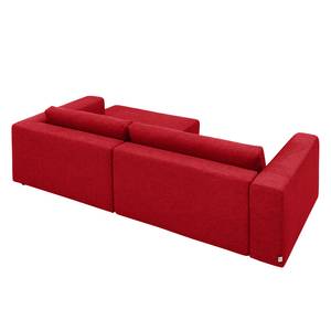 Ecksofa Heaven Colors Style S Webstoff Stoff TCU: 7 warm red - Longchair davorstehend rechts - Keine Funktion