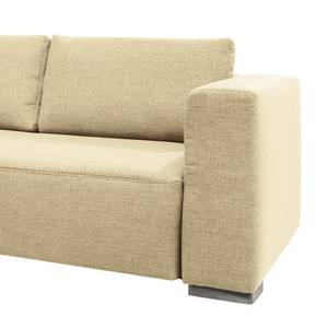 Hoekbank Heaven Colors Style XL geweven stof - Stof TCU: 1 warm beige - Longchair vooraanzicht links - Slaapfunctie