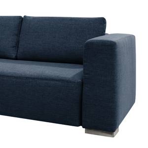 Canapé d'angle Heaven Colors Style XL Tissu - Tissu TCU : 16 navy blue - Méridienne courte à gauche (vue de face) - Fonction couchage