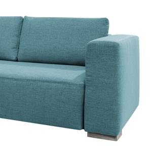 Hoekbank Heaven Colors Style XL geweven stof - Stof TCU: 6 fresh blue - Longchair vooraanzicht links - Slaapfunctie