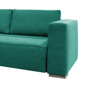 Ecksofa Heaven Colors Style XL Webstoff Stoff TCU: 3 ocean blue - Longchair davorstehend links - Schlaffunktion