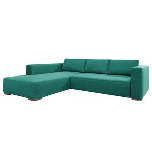 Ecksofa Heaven Colors Style XL Webstoff Stoff TCU: 3 ocean blue - Longchair davorstehend links - Schlaffunktion