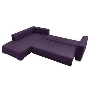 Ecksofa Heaven Colors Style XL Webstoff Stoff TCU: 47 very purple - Longchair davorstehend links - Schlaffunktion