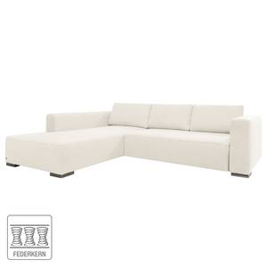 Ecksofa Heaven Colors Style XL Webstoff Webstoff - Stoff TCU: 0 pure white - Longchair davorstehend links - Keine Funktion