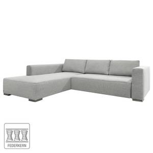 Hoekbank Heaven Colors Style XL geweven stof - Stof TCU: 9 light grey - Longchair vooraanzicht links - Geen functie