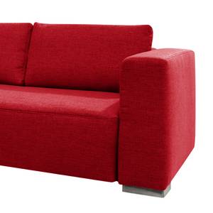Ecksofa Heaven Colors Style XL Webstoff Stoff TCU: 7 warm red - Longchair davorstehend links - Keine Funktion
