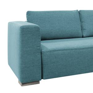 Hoekbank Heaven Colors Style XL geweven stof - Stof TCU: 6 fresh blue - Longchair vooraanzicht rechts - Slaapfunctie
