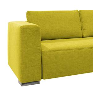 Ecksofa Heaven Colors Style XL Webstoff Stoff TCU: 5 cool lemon - Longchair davorstehend rechts - Schlaffunktion