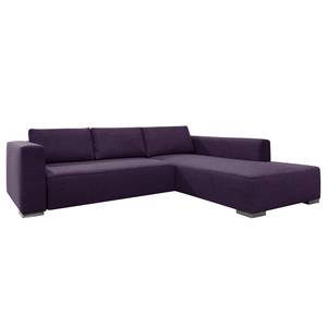 Canapé d'angle Heaven Colors Style XL Tissu - Tissu TCU : 47 very purple - Méridienne courte à droite (vue de face) - Fonction couchage