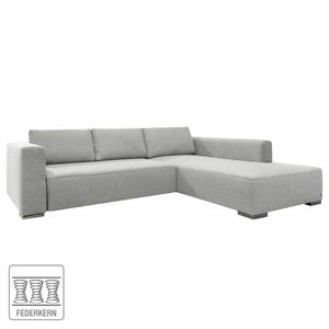 Ecksofa Heaven Colors Style XL Webstoff Stoff TCU: 9 light grey - Longchair davorstehend rechts - Keine Funktion