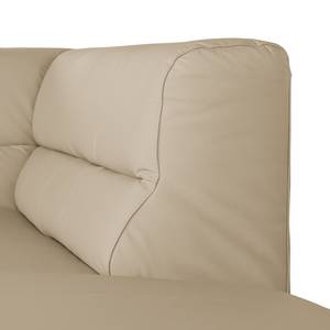 Ecksofa Hery Echtleder Longchair/Ottomane davorstehend rechts - Beige