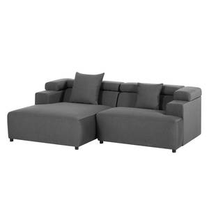 Ecksofa Hillier Webstoff Anthrazit Webstoff Anthrazit - Longchair davorstehend links