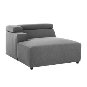 Ecksofa Hillier Webstoff Anthrazit Webstoff Anthrazit - Longchair davorstehend links