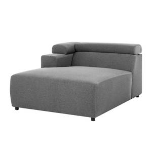 Ecksofa Hillier Webstoff Anthrazit Webstoff Anthrazit - Longchair davorstehend links