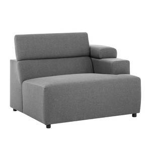 Ecksofa Hillier Webstoff Anthrazit Longchair davorstehend links