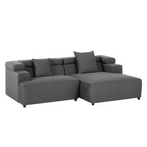 Ecksofa Hillier Webstoff Anthrazit Webstoff Anthrazit - Longchair davorstehend rechts