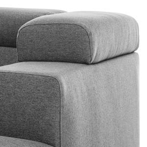 Ecksofa Hillier Webstoff Anthrazit Longchair davorstehend rechts