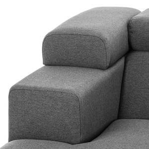 Ecksofa Hillier Webstoff Anthrazit Longchair davorstehend rechts