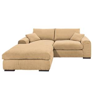 Ecksofa Hixon I Webstoff Beige - Longchair davorstehend links