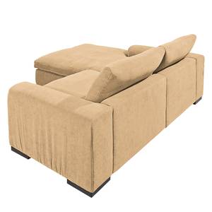 Hoekbank Hixon I geweven stof - Beige - Longchair vooraanzicht links